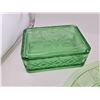 Image 2 : GROUP LOT OF GREEN DEPRESSION GLASS DISHES 