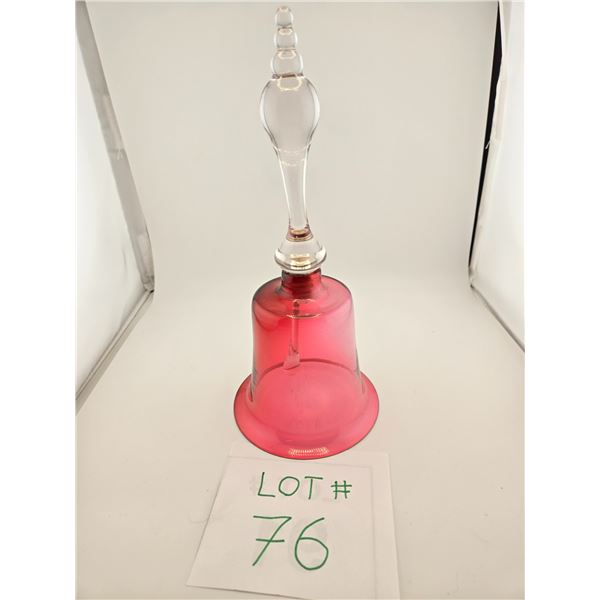 RUBY GLASS HAND-BLOWN DECORATIVE BELL