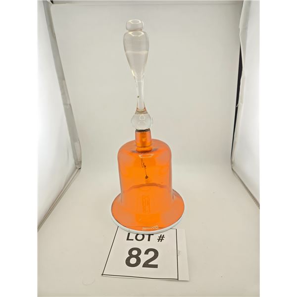 ORANGE ART GLASS BELL