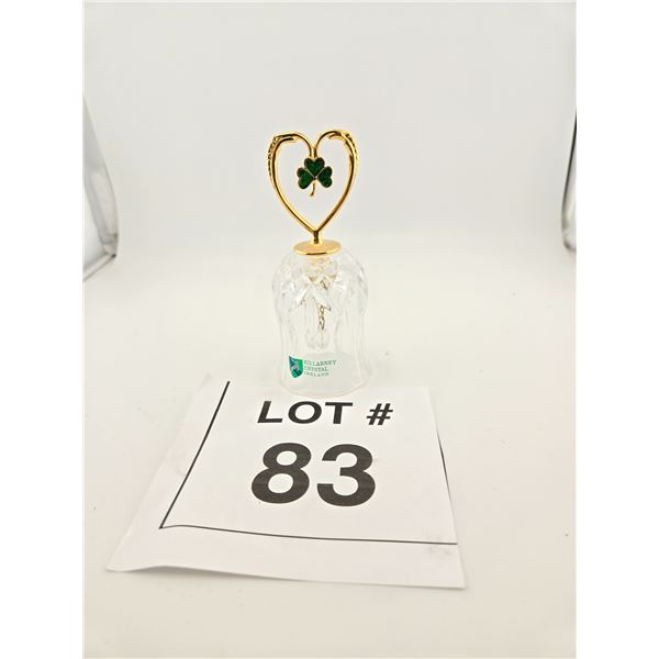 KILLARNEY CRYSTAL BELL WITH SHAMROCK HEART FINIAL