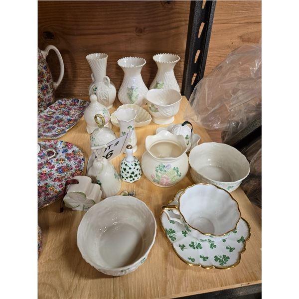 ASSORTED BELLEEK IRELAND PORCELAIN COLLECTION