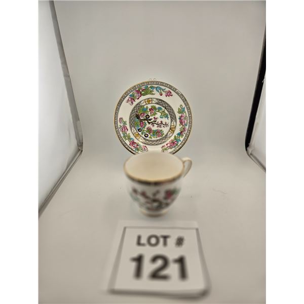 ROYAL GRAFTON “INDIAN TREE” BONE CHINA TEACUP AND SAUCER, ENGLAND