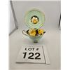 Image 1 : PARAGON FINE CHINA TEACUP AND SAUCER WITH YELLOW FLORAL INTERIOR, ENGLAND