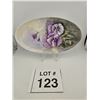 Image 1 : HAND-PAINTED FLORAL OVAL SERVING PLATTER BY JOAN MAYES FOR ALEX LIDDY