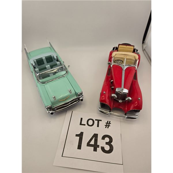 TWO DIE-CAST CLASSIC CONVERTIBLE MODEL CARS
