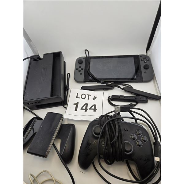 NINTENDO SWITCH CONSOLE BUNDLE WITH DOCK, CONTROLLERS, AND CABLES