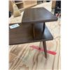Image 3 : MID-CENTURY STYLE TWO-TIER WOODEN SIDE TABLE