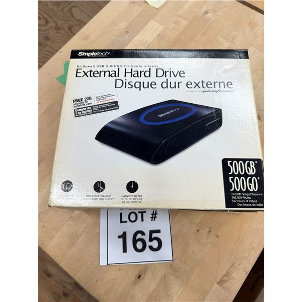 IMPLETECH 500GB EXTERNAL USB HARD DRIVE (BOXED)