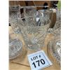 Image 3 : CUT CRYSTAL TABLEWARE LOT INCLUDING PITCHER, ICE BUCKET, VASE 