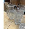 Image 5 : CUT CRYSTAL TABLEWARE LOT INCLUDING PITCHER, ICE BUCKET, VASE 