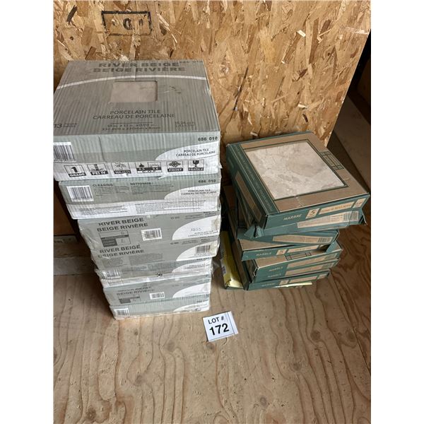 PORCELAIN AND MARBLE FLOOR TILE LOT