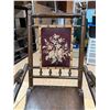 Image 3 : ANTIQUE WOODEN ROCKING CHAIR WITH NEEDLEPOINT BACK PANEL
