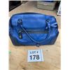 Image 1 : COACH BLUE LEATHER HANDBAG
