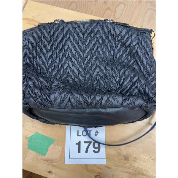 COACH BLACK QUILTED NYLON SHOULDER BAG