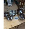 Image 1 : PADERNO STAINLESS STEEL COOKWARE SET WITH LIDS