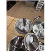 Image 6 : PADERNO STAINLESS STEEL COOKWARE SET WITH LIDS