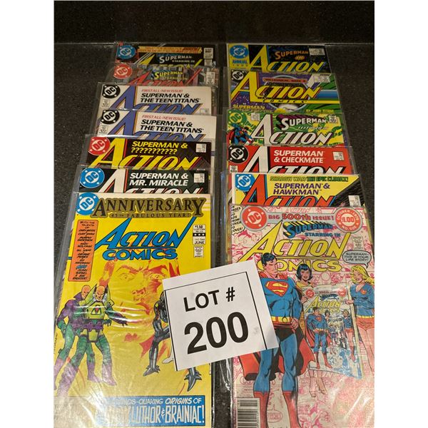 ACTION COMICS SUPERMAN LOT – ANNIVERSARY & KEY ISSUES – DC COMICS