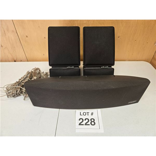 MISSION M7C1 CENTER CHANNEL SPEAKER & POLK AUDIO SERIES M SATELLITE SPEAKERS LOT