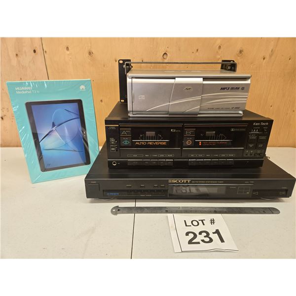 VINTAGE AUDIO COMPONENTS & HUAWEI MEDIAPAD T3 10 TABLET LOT