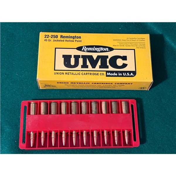 22-250 Remington UMC Jacketed Hollow Point & Federal Ammunition