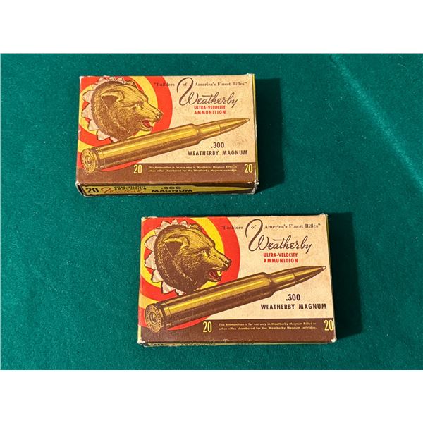 .300 Weatherby Magnum Vintage Ammunition in Collector's Boxes