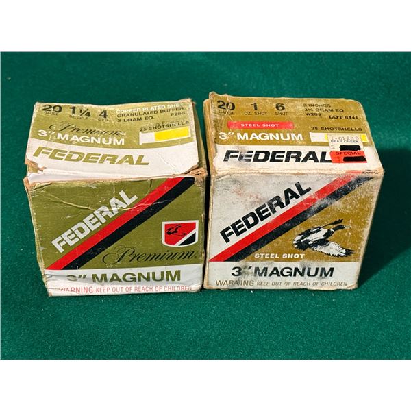 20 Ga Federal Premium 3" Magnum Shotgun Shells Mixed Lot in Collector's Boxes