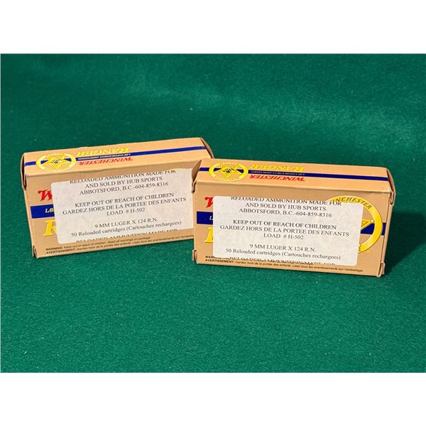 9mm Luger Reloaded and Factory Ammunition Lot