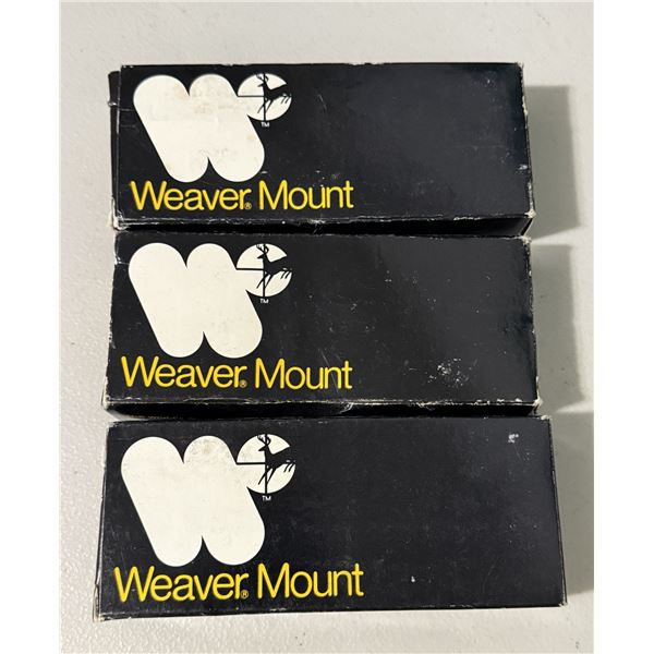 Lot of 3 Weaver Detachable Long Side Mounts (High)