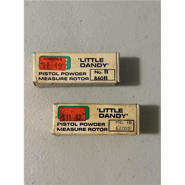 RCBS “Little Dandy” Pistol Powder Measure Rotors No. 11 and No. 18 (Boxed)