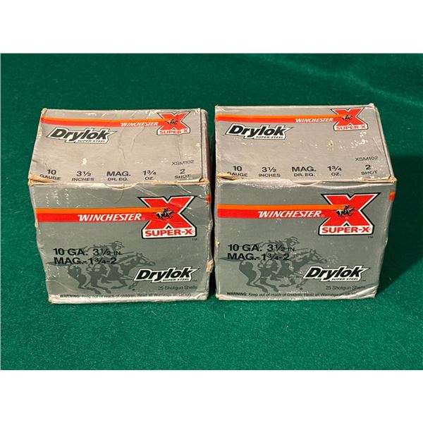 10 Ga 3.5" Winchester Super X Drylok Steel Shot Shells