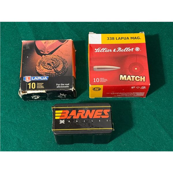 .338 Lapua Mag Ammunition and Projectiles Lot