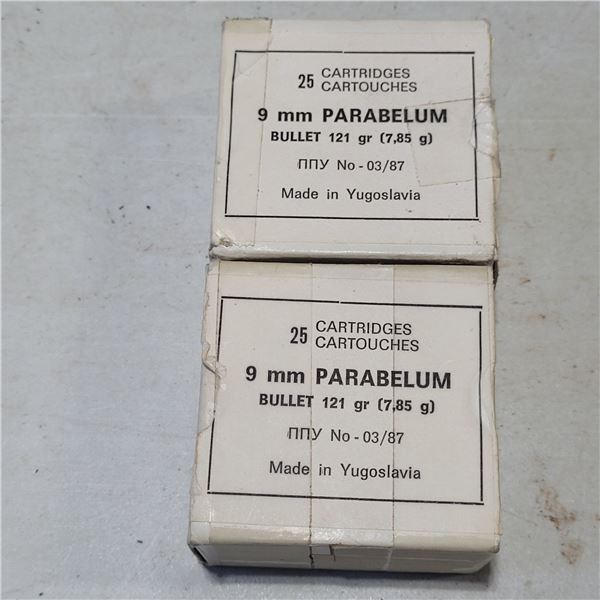 9mm Parabelum Ammo 2 Boxes
