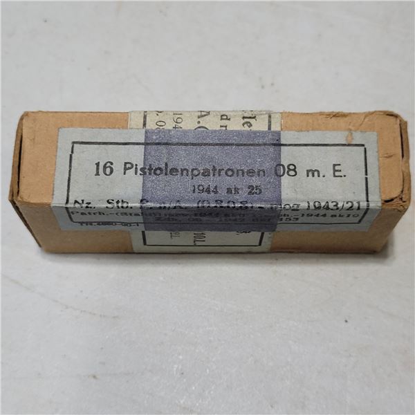 German 9mm 1944 Dated Ammo in Sealed Box