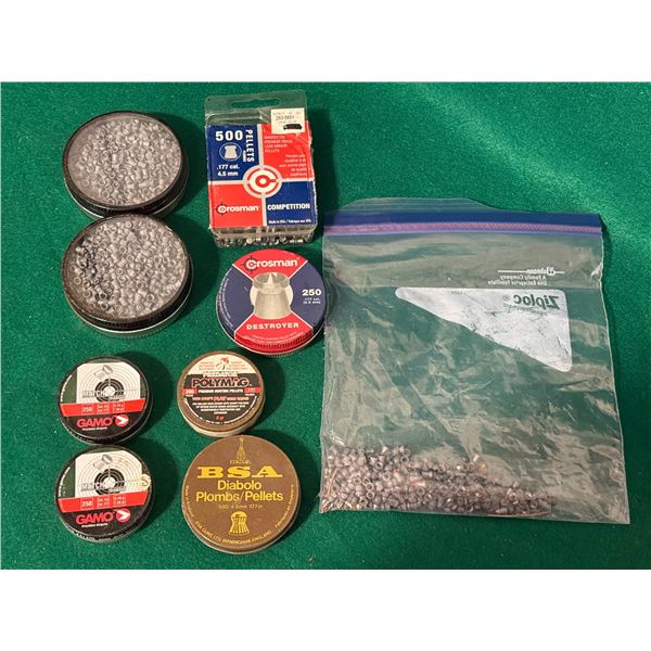 .177 Cal Assorted Airgun Pellets Lot