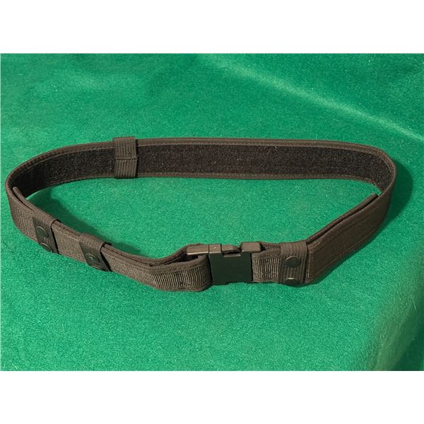 Black Nylon Tactical Belt - Adjustable Size