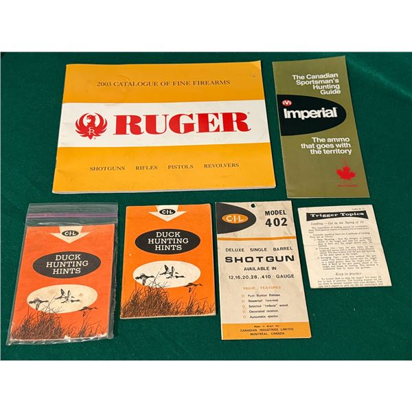 Vintage Firearm and Ammunition Ephemera (incl. Ruger and C.I.L.)