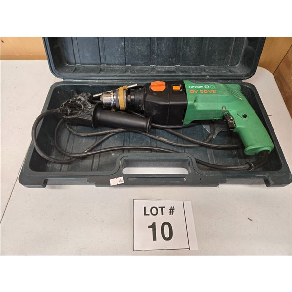 HITACHI DV20V2 HAMMER DRILL WITH CASE