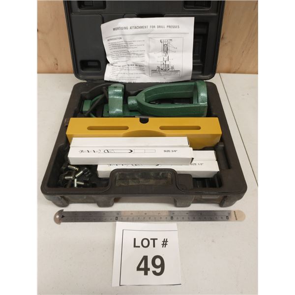 DRILL PRESS MORTISING ATTACHMENT KIT WITH BITS