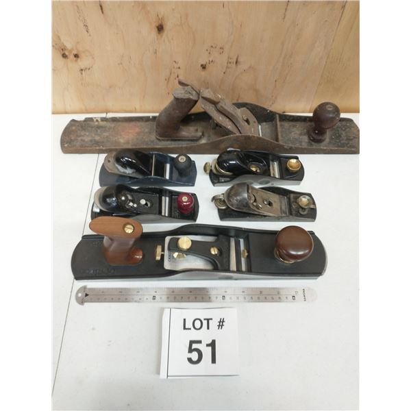 ASSORTED HAND PLANES (INCLUDING VERITAS HAND PLANER) AND SHARPENING BOOK LOT
