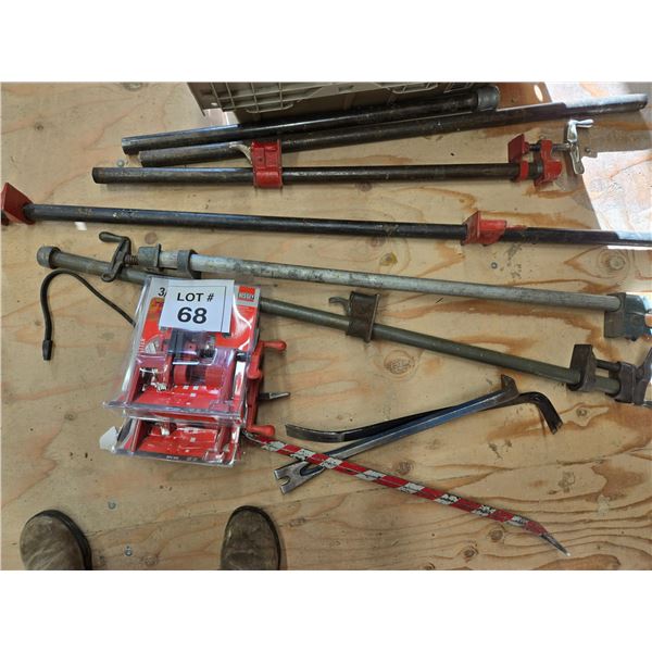 ASSORTED PIPE CLAMPS AND BAR CLAMP ACCESSORIES