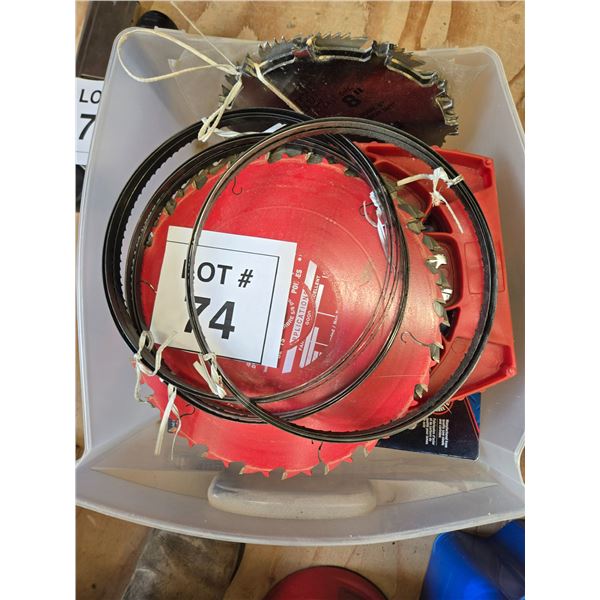 ASSORTED CIRCULAR SAW BLADES AND BANDSAW BLADES
