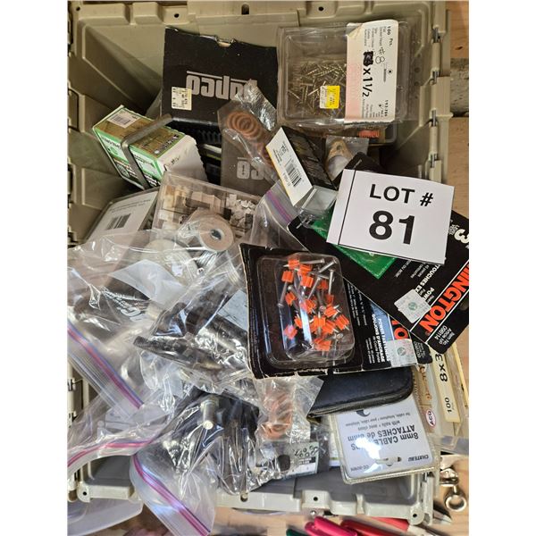 LARGE ASSORTED HARDWARE AND FASTENERS LOT