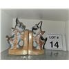 Image 1 : VINTAGE JAPANESE CERAMIC SCOTTIE DOG BOOKENDS – MADE IN JAPAN