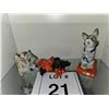 Image 1 : JAPANESE CERAMIC DOG FIGURINES AND NOVELTIES LOT OF 5