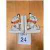 Image 1 : JAPANESE CERAMIC DOG BOOKENDS PAIR