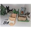 Image 1 : SCOTTISH TERRIER CERAMIC PLANTERS & FIGURAL CONTAINERS LOT