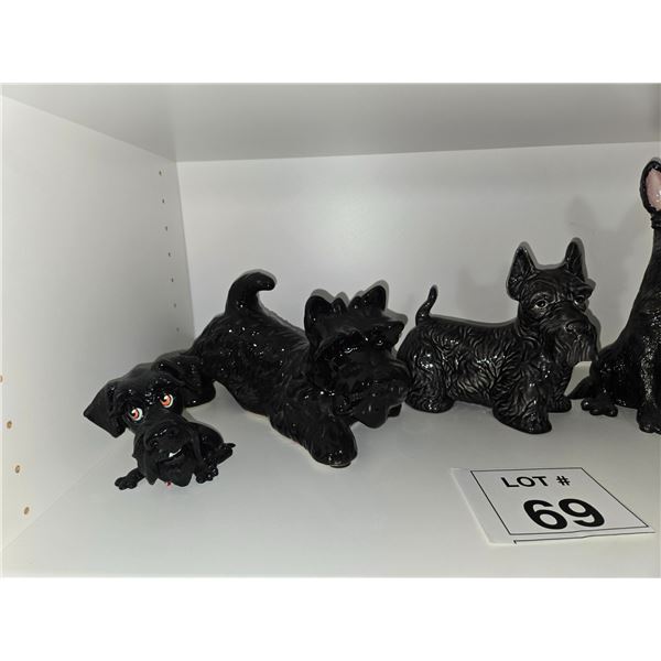 SCOTTISH TERRIER FIGURINES & DESK ACCESSORIES LOT