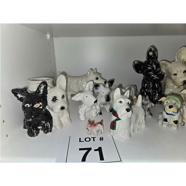 SCOTTISH TERRIER FIGURINES & NOVELTY ITEMS LARGE MIXED LOT