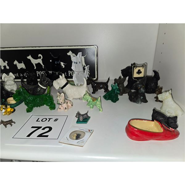 VINTAGE SCOTTISH TERRIER CERAMIC FIGURINES ASSORTED LOT