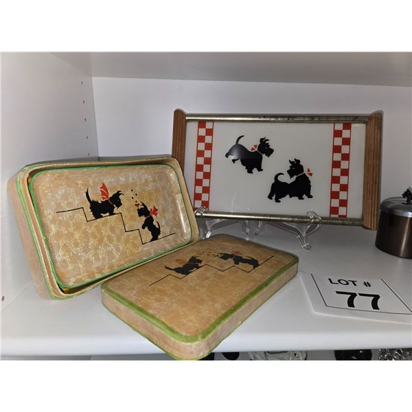 SCOTTISH TERRIER TRAYS, BARWARE & ADVERTISING NOVELTIES